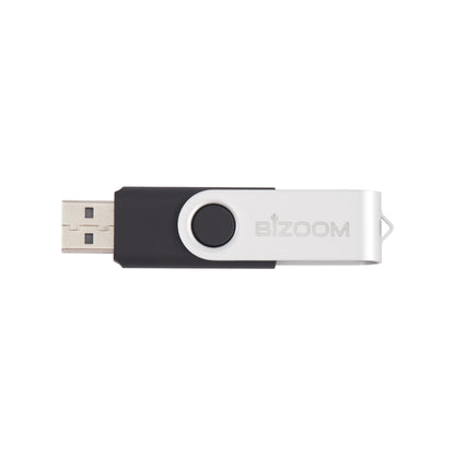 BIZOOM Blank USB flash drives,USB 2.0 Flash Drives Thumb Drive Swivel Memory Stick Jump Drive Pen Drive, Black, 16 GB